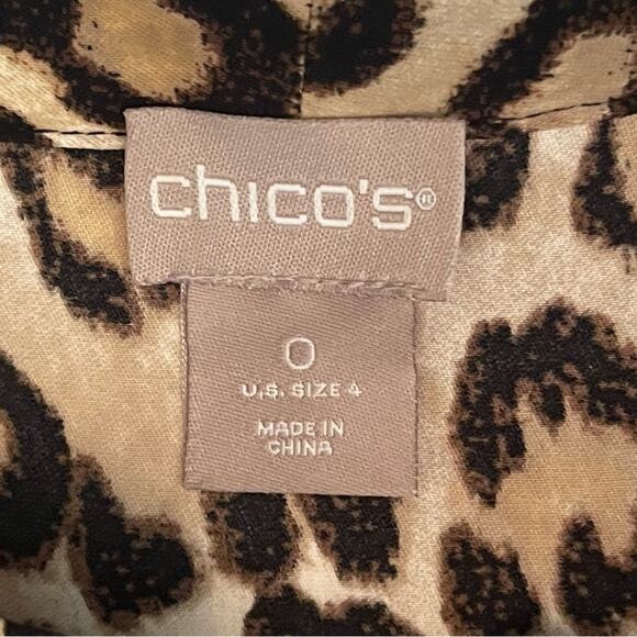 Chico’s Brown Tan Cheetah Print Party Date Night Dress NWOT Size 4 - Picture 8 of 13